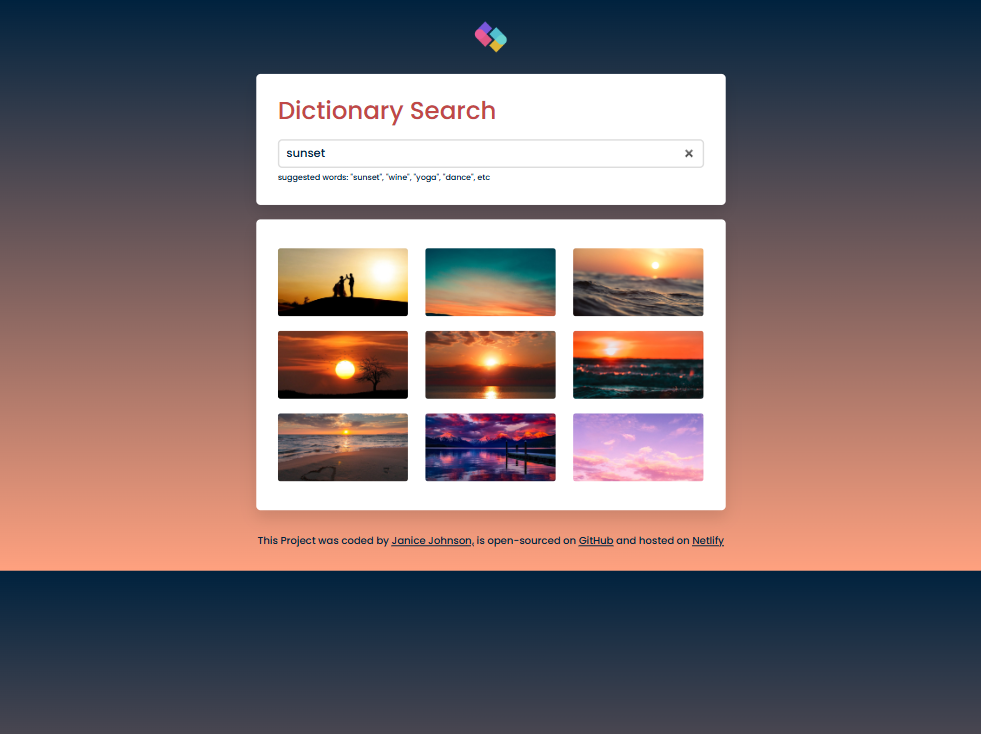 dictionary project preview